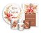 Kit 2 Painéis De Festa + Trio De Capas Cilindro - Floral Boho Mocha Bodas de Cristal 020 - Imagem 1