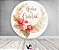Painel De Festa Redondo 1,50x1,50 - Floral Boho Mocha Bodas de Cristal 039 - Imagem 2