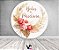 Painel De Festa Redondo 1,50x1,50 - Floral Boho Mocha Bodas de Porcelana 043 - Imagem 2