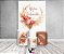 Painel De Festa Vertical 1,50 x 2,20 + Trio De Capas Cilindro - Floral Boho Mocha Bodas de Estanho 048 - Imagem 2