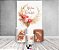 Painel De Festa Vertical 1,50 x 2,20 + Trio De Capas Cilindro - Floral Boho Mocha Bodas de Ouro 049 - Imagem 2