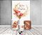 Painel De Festa Vertical 1,50 x 2,20 + Trio De Capas Cilindro - Floral Boho Mocha Bodas de Pérola 050 - Imagem 2