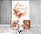 Painel De Festa Vertical 1,50 x 2,20 + Trio De Capas Cilindro - Floral Boho Mocha Bodas de Porcelana 051 - Imagem 2