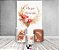 Painel De Festa Vertical 1,50 x 2,20 + Trio De Capas Cilindro - Floral Boho Mocha Nosso Noivado 053 - Imagem 2
