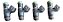 Kit 4 Bicos Injetor Fiat Strada Punto 1.8 Ipe019 2010 C351 - Imagem 1