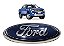 Emblema Grade Dianteira Ford Ranger 2013 2014 2015 2016 Prateado - Imagem 1
