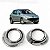 Par Moldura Farol De Milha Peugeot 307 2007/2012 Cromado - Imagem 1