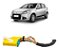 Chicote Conector Plug Modulo Airbag Sandero 2007 2008 A 2014 - Imagem 1