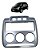 Moldura Botão Comando Ar Citroen C3 2014 2015 2016 2017 2018 - Imagem 1