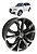 Roda Liga Leve Aro 18 5x114,3 Lifan X60 2012 2013 A 2019 Cinza - Imagem 1