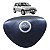 Tampa Acionador Buzina Volante Fiat Uno Fiorino 2004 A 2013 Cinza Lisa - Imagem 1
