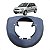 Moldura Traseira Acabamento Volante Ford Fiesta 2003 A 2014 Cinza Lisa - Imagem 1