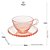 Conjunto 4 Xícaras de Cristal para Chá com Pires Pearl Rosa - Imagem 5