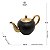 Bule de Chá em Porcelana Preto e Dourado Dubai 1L Wolff - Imagem 3
