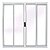 JANELA ALUMINIO BRANCO 4 FOLHAS 100X150 CM  SEM GRADE PRISMA - Imagem 1