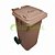 Contentor 120L Marrom c/ rodas modelo europeu 92cm x 48cm x 56cm Bralimpia ref. C12PMR - Imagem 1