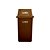Lixeira 111L Marrom c/ tampa basculante rotomoldada 94cm x 45cm Belosch ref. B2-0111MR - Imagem 1