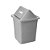 Lixeira 80L Cinza c/ tampa basculante rotomoldada 92cm x 38cm Belosch ref. B2-0080CZ - Imagem 1