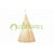 Vassoura de palha Amarela p/ limpeza de pisos e pátios 4 fios - Imagem 1