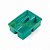 Cesta Multiuso Plástico Verde c/ 2 divisões p/ organização 14x33x28cm TTS ref. S030345 - Imagem 1