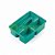 Cesta Multiuso Plástico Verde c/ 3 divisões p/ organização 18x40x29cm TTS ref. 3519 - Imagem 1