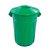 Lixeira Plástica 60L Redonda Verde c/ Tampa Sobreposta 61,5cm x 51cm x 43,5cm JSN ref. CR60VD - Imagem 1