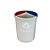 Lixeira Mix Plastica c/ 03 divisões 26lts - Azul/vermelha/cinza - 8lts cada divisória 39,8 cm x31,5 cm JSN ref. MIX3AVC - Imagem 1