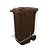 Contentor 240L Marrom c/ rodas c/ pedal modelo europeu 105cm x 59cm x 74cm Bralimpia ref. CP24MRP - Imagem 1