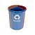 Lixeira Mix Plastica c/ 03 divisões 26lts - Azul/vermelha/marrom - 8lts cada divisória 39,8 cm x31,5 cm JSN ref.MIX3AVM - Imagem 1