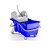 Balde Action Azul c/ divisória, sem drenos, espremedor TEC Cinza 30L TTS ref. XB006490 - Imagem 1