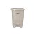Lixeira 100L Branca c/Roda Med. 50x49x84cm Perfect Ref. 972963 - Imagem 1