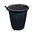 Lixeira Preta 100L c/ Tampa e Rodas 54x64cm Arqplast Ref. CF100RPT - Imagem 1
