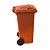 Contentor 120L Laranja c/ rodas modelo europeu 96cm x 48cm x 57cm Copapel ref. 2203071046 - Imagem 1