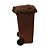 Contentor 120L Marrom c/ rodas modelo europeu 96cm x 48cm x 57cm  Copapel ref. 2203071045 - Imagem 1