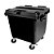 Contentor 1000L Preto c/ 4 rodas s/pedal 129cm x 138cm x 104cm JSN ref. C1000P - Imagem 1