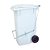Contentor 240L Branco c/ rodas c/ pedal modelo europeu 105cm x 59cm x 74cm Bralimpia ref. CP24BRP - Imagem 1