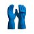 Luva de látex c/ revestimento interno em verniz silver azul tamanho M 1par Handex ref.HX028T08E001 - Imagem 1