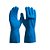 Luva de látex c/ revestimento interno em verniz silver azul tamanho P 1par Handex ref.HX028T07E001 - Imagem 1