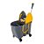 Balde Cinza 30L c/ divisória, 1 dreno, espremedor Amarelo Doblô, rodízios 3", Copapel ref. 2203076025 - Imagem 1