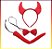 Kit Diabinha Tiara, Gravata Borboleta e Rabo Halloween Carnaval - Imagem 3