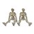 2 Unidades Enfeite Esqueleto 14,5 cm Halloween - Imagem 2