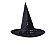 Chapéu Bruxa / Bruxo Preto Liso Halloween Carnaval - Imagem 2