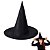 Chapéu Bruxa / Bruxo Preto Liso Halloween Carnaval - Imagem 1
