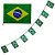 Kit Varal com 7 Bandeiras do Brasil 20x28cm em Tecido - Imagem 1