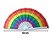 Leque Grande Colorido Arco Iris 64cm - Imagem 3