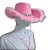 Chapéu Boiadeira Luxo Cowboy Rosa c/ Plumas - Imagem 6