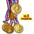 Kit 3 unidades Medalha Dourada Vencedor Plástica - Imagem 3