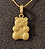 Pingente Ursinho fofo banhado a ouro - Imagem 1