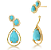 Brinco 3 turquesas - ZP - Imagem 2