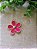 Pingente Flor Resinado Pink Ouro (1un) - Imagem 1
